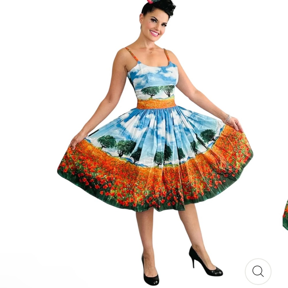 Scenic Blue and Green Kids Dress